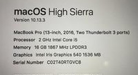 Mint
													MacBook Pro 2016 (No Touch Bar) - 13" - Gray, 512 GB, 16 GB, photo 1 of 9