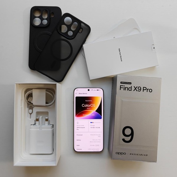 Oppo Find X9 Pro - Unlocked Non-US, 512 GB, Silk White, 16 GB