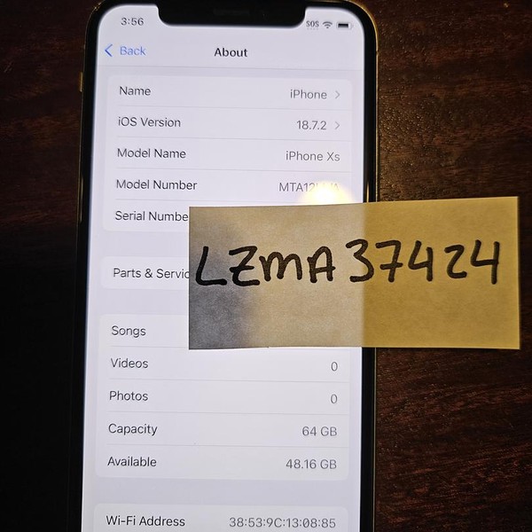 Apple iPhone Xs - Unlocked, 64 GB, Silver, A1920