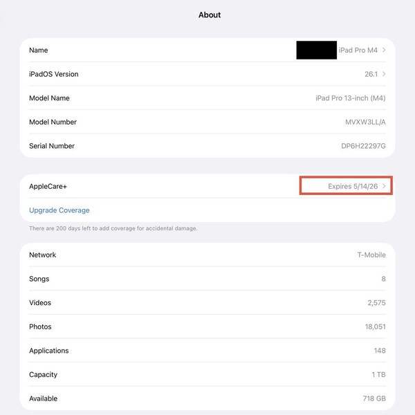 Apple iPad Pro 13 inch (M4) 2024 - Unlocked, 1 TB, Black, 16 GB, A2926, Standard Glass