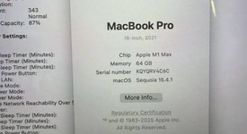 Good
													MacBook Pro 2021 - 16" - Apple M1 Max, Silver, 2 TB, 64 GB, photo 3 of 11