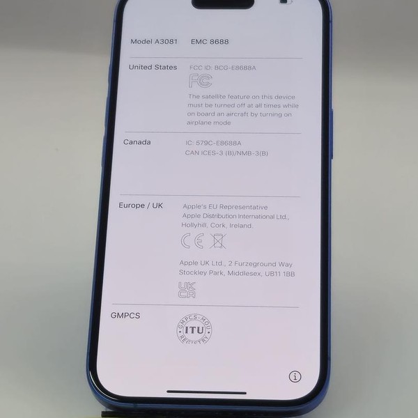 Apple iPhone 16 - Verizon, 128 GB, Ultramarine, A3081