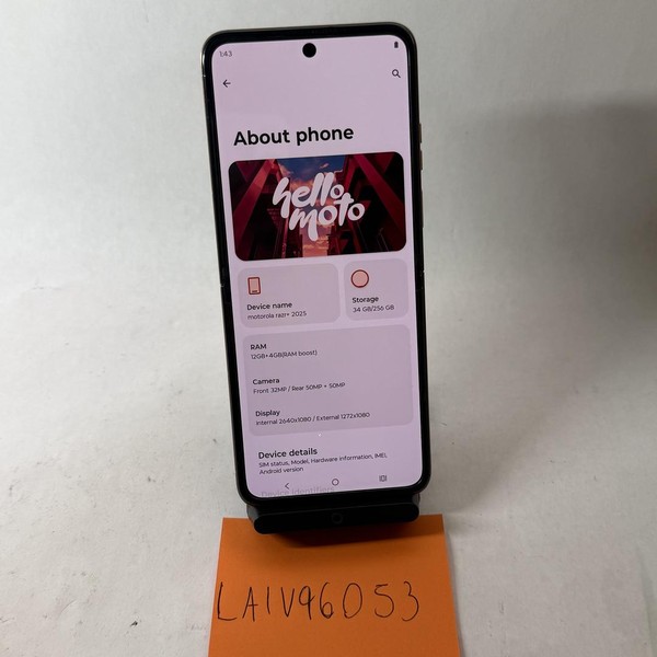 Motorola Razr Plus (2025) - Unlocked, 256 GB, PANTONE Mocha Mousse, 12 GB