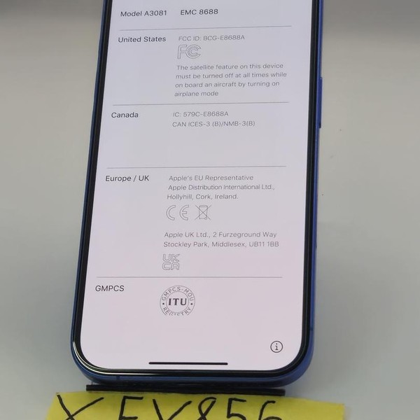 Apple iPhone 16 - Verizon, 128 GB, Ultramarine, A3081