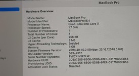 Good
													MacBook Pro 2019 - 13" - I7, Gray, 256 GB, 8 GB, photo 4 of 9