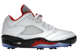 Jordan 5 Retro Low Golf Fire Red (Silver Tongue) for sale