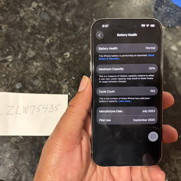 Apple iPhone 15 Pro - Unlocked, 128 GB, White, A2848