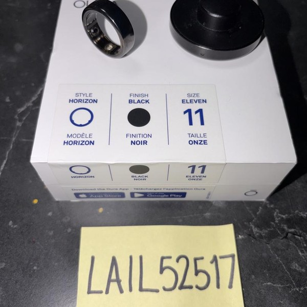 Oura Ring Gen 3 - Black, Size 11, Horizon
