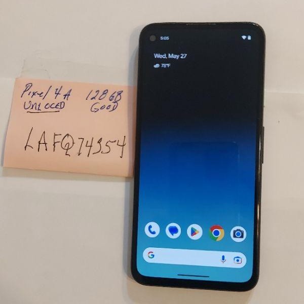 Google Pixel 4a - Unlocked, 128 GB, Black, 6 GB, G025J