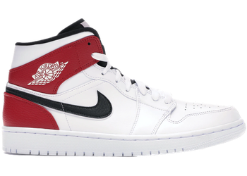 Jordan 1 Mid White Black Gym Red for sale