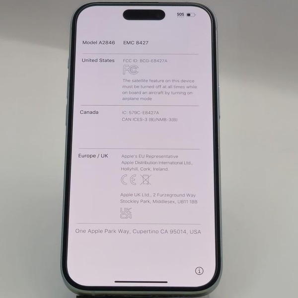 Apple iPhone 15 - Verizon, Blue, 128 GB, A2846