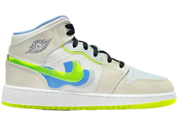 Jordan 1 Mid SE Warped Swoosh (GS) for sale
