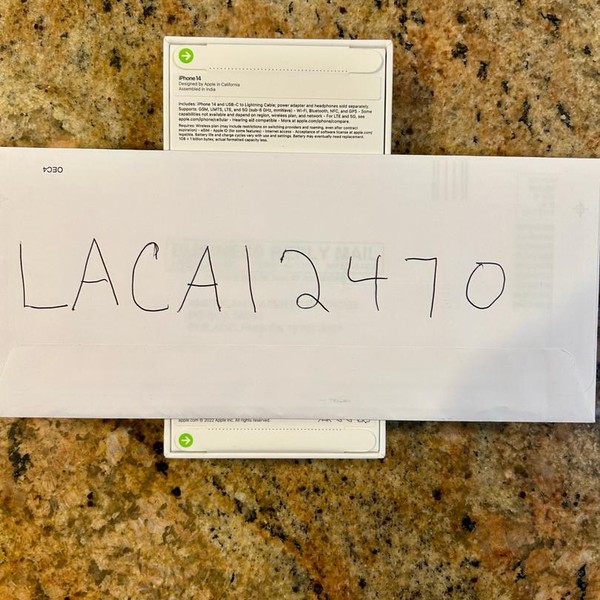 Apple iPhone 14 - Unlocked, 128 GB, Midnight, A2649