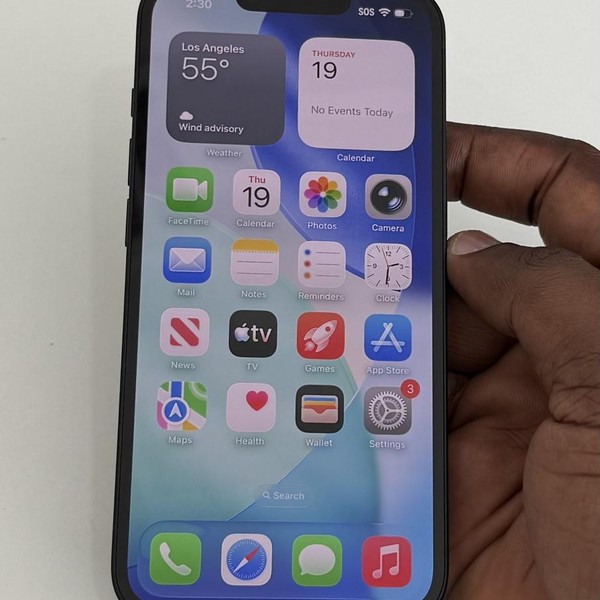 Apple iPhone 16e - Cricket, 128 GB, Black, A3212