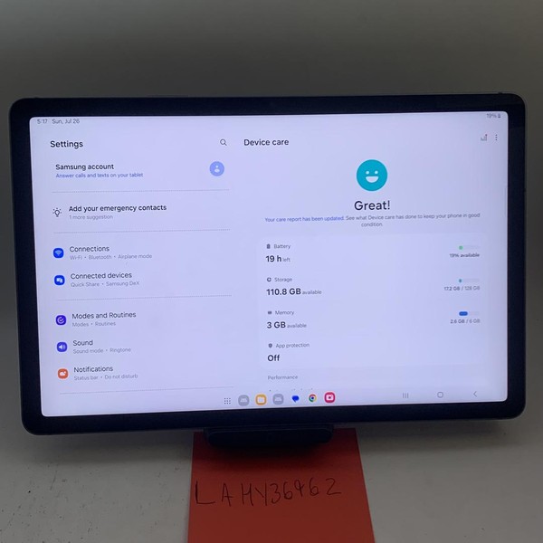 Samsung Galaxy Tab S9 FE - Wi-Fi, 128 GB, Gray, 6 GB