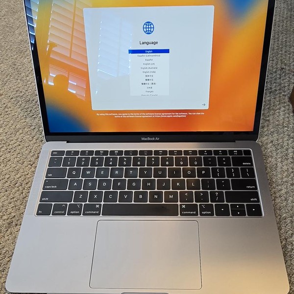 MacBook Air 2019 - 13 inch - 256 GB, Silver, 16 GB, Intel Core i5