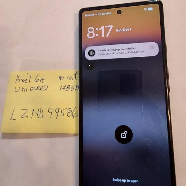 Google Pixel 6a - Unlocked, 128 GB, Charcoal, 6 GB, GX7AS