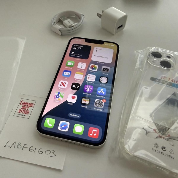 Apple iPhone 14 - Unlocked, 128 GB, Starlight, A2649