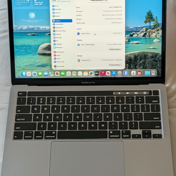 MacBook Pro 2020 - 13 inch - 512 GB, Gray, 16 GB, Intel Core i5