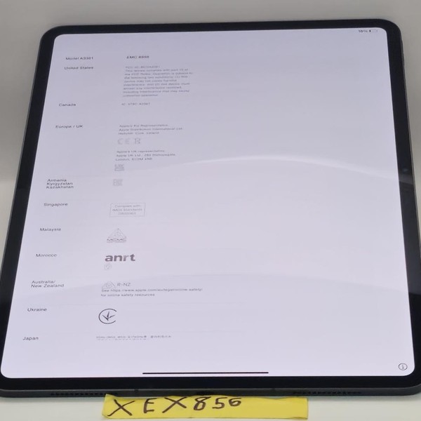 Apple iPad Pro 13 inch (M5) 2025 - Unlocked, 256 GB, Space Black, Apple M5 9-Core, A3361, Standard Glass