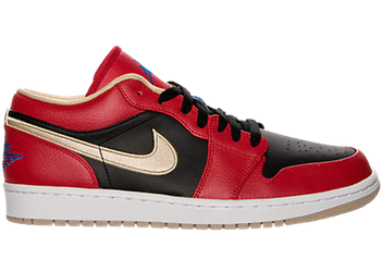 Jordan 1 Low Red Black Gold for sale