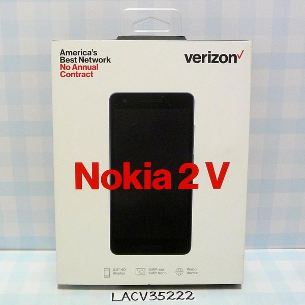 Nokia 2 V - Verizon Prepaid, 8 GB, Navy Blue, 1 GB