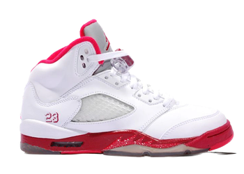 Jordan 5 Retro White Scarlet Fire (GS) for sale