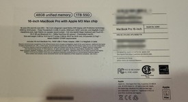 Good
													MacBook Pro Late 2023 (M3) - 16" - Apple M3 Max 16-core, Black, 1 TB, 48 GB, 40-core GPU, photo 2 of 11