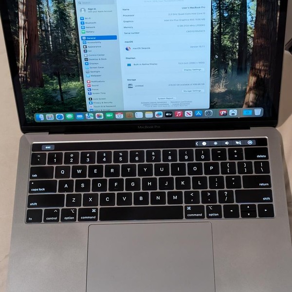 MacBook Pro 2018 (With Touch Bar) - 13 inch - 512 GB, Gray, 8 GB, Intel Core i5