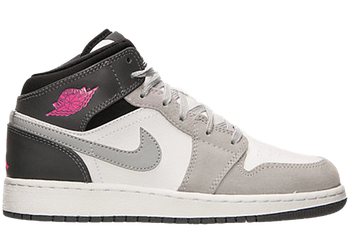 Jordan 1 Mid White Grey Hyper Pink (GS) for sale