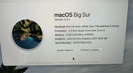 Good
													MacBook Pro 2018 (With Touch Bar) - 13" - I5, Gray, 256 GB, 8 GB, photo 1 of 10