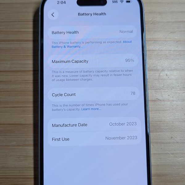 Apple iPhone 15 - Unlocked, 128 GB, Blue, A2846