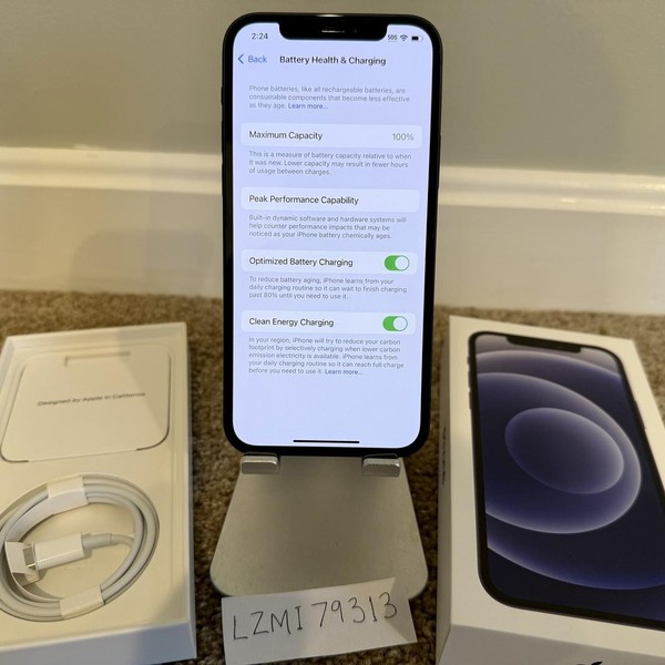 Apple iPhone 12 - Unlocked, 64 GB, Black, A2172