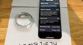 Good
													Apple iPhone 15 Pro Max - Unlocked, White, 256 GB, A2849, photo 1 of 11