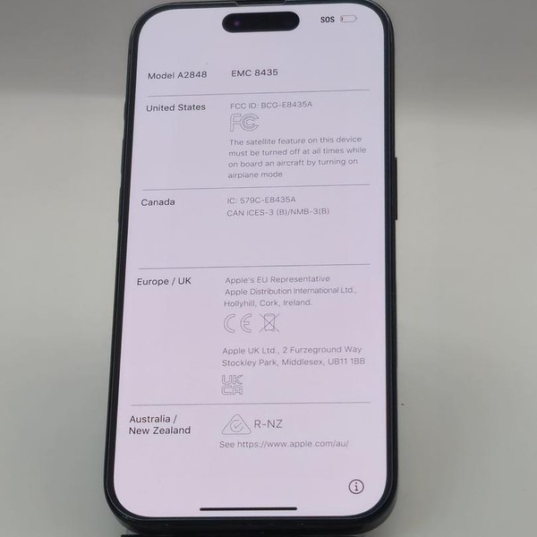 Apple iPhone 15 Pro - Verizon, 128 GB, Blue, A2848