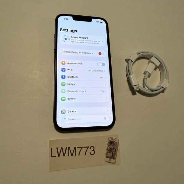 Apple iPhone 14 - Unlocked, Midnight, 128 GB, A2649