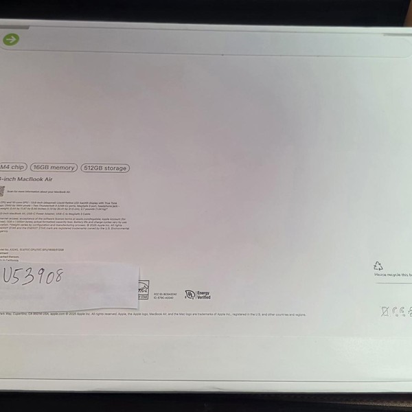 MacBook Air 2025 (M4) - 13 inch - 512 GB, Silver, 16 GB, Apple M4