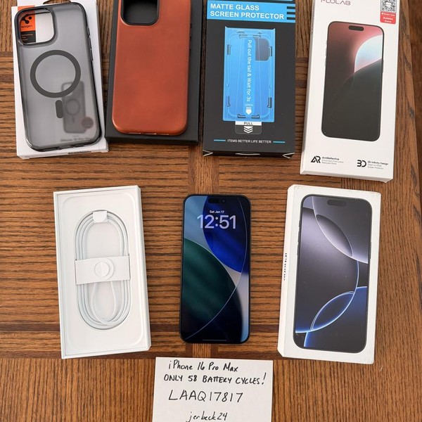 Apple iPhone 16 Pro Max - Unlocked, 256 GB, Black, A3084