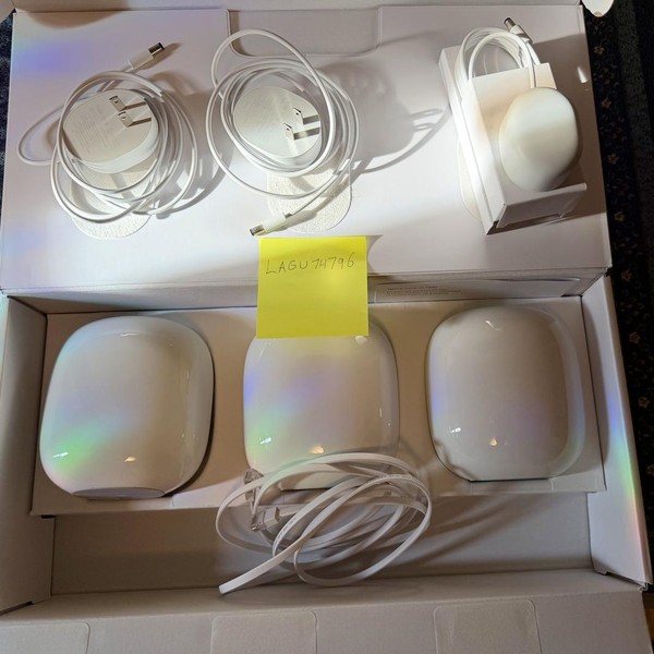 Google Nest Wifi Pro 6e Mesh Router - Snow, 3-Pack