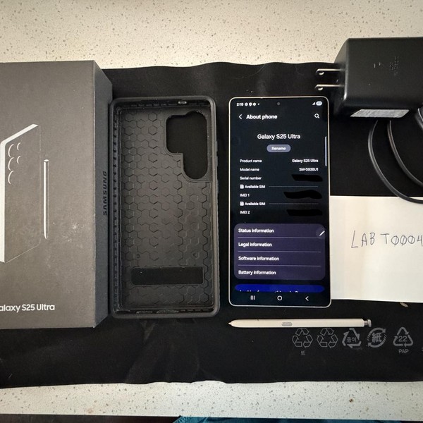 Samsung Galaxy S25 Ultra - Unlocked, 256 GB, Black, 12 GB, SM-S938U1