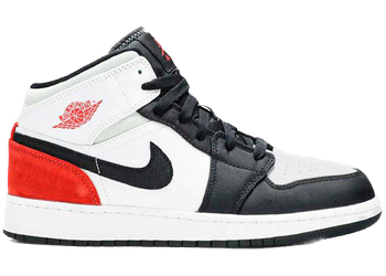 Jordan 1 Mid SE White Black Red Spruce (PS) for sale