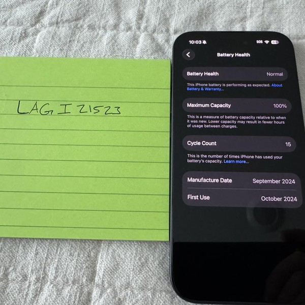 Apple iPhone 16 - Unlocked, 128 GB, Black, A3081