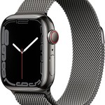 Good Apple Watch Series 7 41mm - Unlocked, Graphite, A2475 - Cellular, Stainless