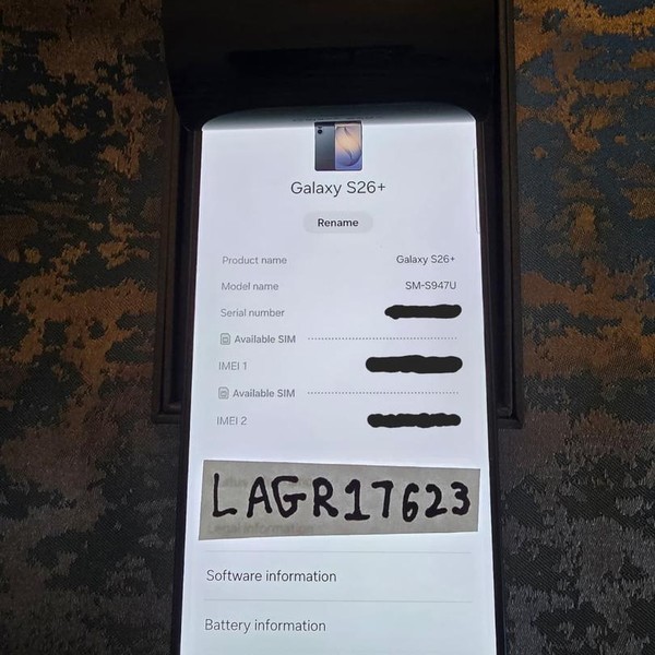 Samsung Galaxy S26 Plus - Spectrum, 256 GB, Black, 12 GB, SM-S947U