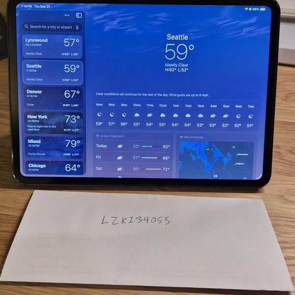 Apple iPad Pro 11 inch (M4) 2024 - Wi-Fi, 512 GB, Black, 8 GB, A2836, Standard Glass