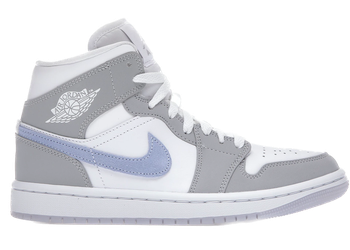Jordan 1 Mid Wolf Grey Aluminum (Women's) for sale