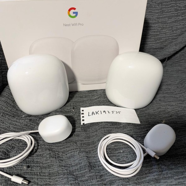 Google Nest Wifi Pro 6e Mesh Router - Snow, 2-Pack