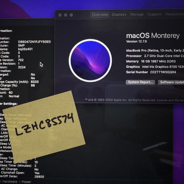 MacBook Pro 2015 (Retina) - 13 inch - 256 GB, Silver, 16 GB