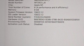Good
													MacBook Pro 2020 - 13" - Apple M1, Gray, 256 GB, 8 GB, photo 5 of 10