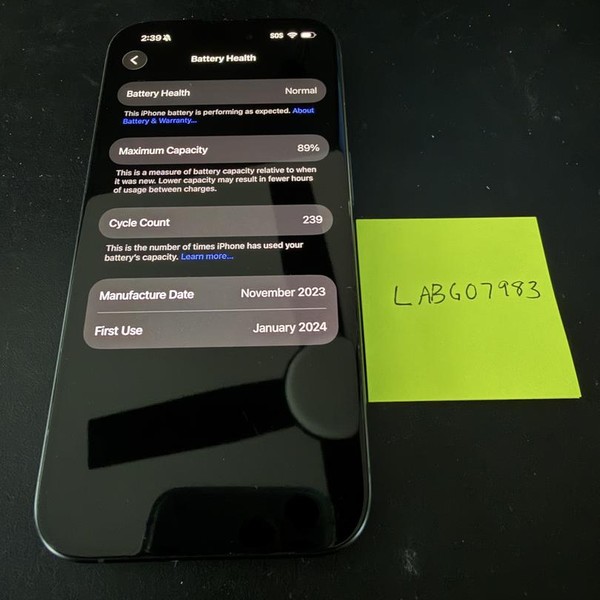 Apple iPhone 15 Pro - Unlocked, 128 GB, Blue, A2848